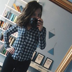 Fitted Blue Nordstrom Flannel